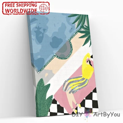 Paint By Numbers Kit Woman Abstract Canvas Oil Painting DIY Home Wall Art