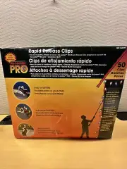 No Ladder Pro Rapid Release 50-Holiday Light Gutter Clips--Decorates 100 ft.