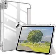 zoyu for iPad 11th(A16)/10th Generation Case 2025/2022 with Pencil Holder, 11/10.9 Inch Case with Clear Transparent Back and TPU Shockproof Frame Cover, Slim Cover with Auto Sleep/Wake, Gray