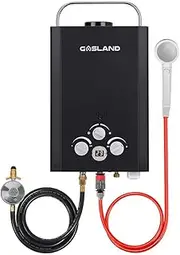 GASLAND Portable LPG Gas Hot Water Heater Caravan Camping Shower Pump Stand 4WD Black