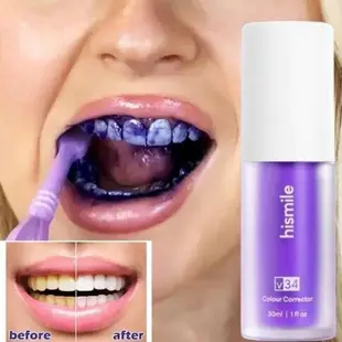 澳洲HiSmile V34小紫瓶牙齒顏色矯正液30ml Teeth Whitening Colour Corrector Serum