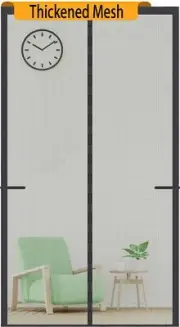 Upgraded Magnetic Screen Door Thicker 250g/m² Reinforced Mesh,36 Longer Mag