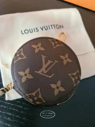 二手正品 LV Monogram 經典老花圓形零錢包 鑰匙包