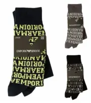 EMPORIO ARMANI men's socks 2 pairs of short cotton socks with logo socks article