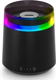 Aroma oil Diffuser & 3L Quietly Air humidifier for babie,3-mode light adjustment 7-color running light(Black)