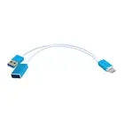 Type-C to USB Female OTG Adapter Cable w/ Power For Samsung Galaxy A54 A34 M14