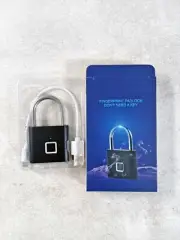 Smart Fingerprint Lock Rechargeable Keyless Padlock Anti-theft (Black) USA Ship