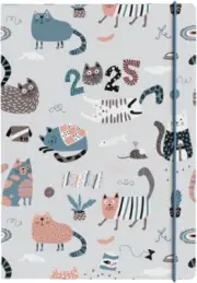Collins Maru 2025 Planner - A5 Week to View Cut Flush Diary - Cats - (MR153.C...