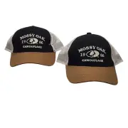 Pair of Mossy Oak Camouflage Trucker Hat 1986 Design OSFM Adjustable Snapback