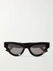 [BOTTEGA VENETA EYEWEAR] BOTTEGA VENETA EYEWEAR - Injection Cat-eye Acetate Sunglasses - Black - One size One size Black
