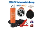 Submersible Pump 12V 280G/H Boat Caravan Inline Water Pump | SEAFLO SFSP1-G280-02