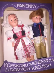 Two Vintage Chech Travel Dolls