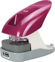 PLUS, Staple-Less Stapler Desk Model, stapling Capacity 10 Sheets, with Stop Rail, stapling and Hole Function, Wine red
