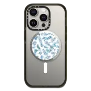 Snappy Grip Stand Mirror Snappy™ Grip Stand MagSafe Compatible Boho royal blue white green abstract watercolor floral