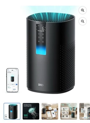 Dreo HEPA Air Purifier for Large Rooms 1600 Sq Ft 5-Stage Filter PM2.5 Display