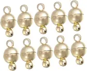 STOBOK DIY Necklace Magnetic Clasps Mm Brass Jewelry Lobster Clasp Gold Plated Strong Hold Multi-Purpose Easy to Connect
