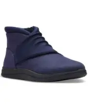 Clarks Women's Cloudsteppers Breeze Dusk Booties Dark Navy Size 9.5M
