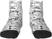[JBYJBX] Monochrome Sketch Style Gaming Print Adult Socks Womens Mens Workout Thermal Cozy All-Season Gift Holiday Articles Use