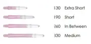 L-Style Laro Silent Spinning Clear Pink Dart Shafts - 130