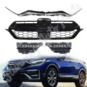 Front Bumper Grille Chrome Trim Strip Fog Lights For 2020-2022 Honda CRV CR-V (for: Honda)
