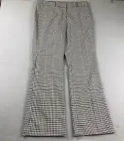 Tommy Hilfiger Pants Womens 12 Black Plaid Flat Front Straight Leg NWT