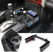 HAPPYHORSE Center Console Shifter Storage Box Compatible with FJ Cruiser 2007-2021, Organizer Gear Side Storage Tray for FJ Accessories, Interior Accessories