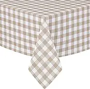Leona Co Rectangle Checkered Tablecloth Waterproof Spillproof Wrinkle Resistant Buffalo Plaid Heavy Weight Table Cloth Gingham Table Cover for Outdoor and Indoor Use, 130cm x 175cm (Random Color)