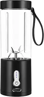 Meichoon Portable Blender Cup Juice Cup for Single Person USB Charging 530ml/18.7oz 6 Blades for Kitchen Travel and Sports LB38 Black