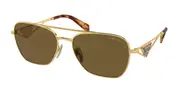 Prada PR A50S 5AK01T Men's Sunglasses Gold Size 59