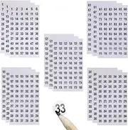 Mini Skater 15 Sheets Small Round Consecutive Number Stickers Self Adhesive Labels Inventory Storage Stickers for Organizing Nail Polish Bottles Office Classroom Supplies (Clear 1-300)