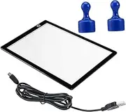 KONTONTY Magnetic A4 Led Drawing Pad with 3 Brightness Levels USB Light Box for Tracing Sketching Hobbyist Artist Animator Designer Present