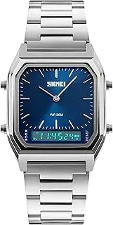 [Gosasa] Unisex Wrist Watch, Waterproof Military Analog Digital Watches with LED Multi Time Chronograph, Stainless Steel Business Watches for Men