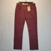 NEW Levi’s 511 Jeans Kid’s 16 Regular 28X28 Maroon Red Denim Slim Fit NWT