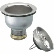 (1)-Keeney 3-1/2" to 4" Stainless Steel Clip Closure Basket Strainer Assembly