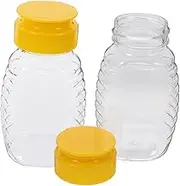 ABOOFAN 108ml Squeeze Bottle Set Jars Caps Leak-proof Honey Dispenser for Kitchen Use