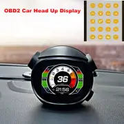 HUD OBD2 Car Head Up Display Digital Gauge Speedometer Turbo Pressure RPM Alarm