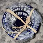 West Elm Indigo Tie Dye Bowl Set Of 3 Nesting Stoneware Blue/White NIP