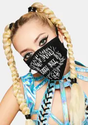[Dolls Kill X Hatsune Miku] Flame Logo Face Mask