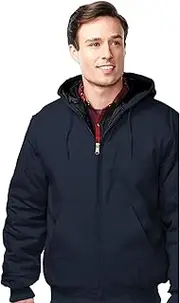 [AFC] Men's Workwear Hooded Jacket Quilted Lining Zip Up Warm Coat LG to 4X Tall