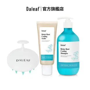 Daleaf 達利芙 鞏固髮根 沁涼薄荷系列3件組 洗髮精500ml + 去角質海鹽霜 + 頭皮洗髮梳 | 夏日必備