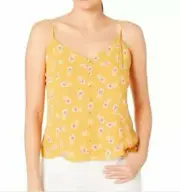 Vince Camuto Womens Floral Faux Button Front Sleeveless Cami Top Size XL