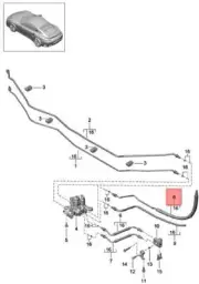 Genuine PORSCHE 992 Porsche Turbo S Pressure Line 9P1616733B