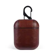 PU Leather Airpods Earphone Protective Case Cover for Apple AirPod - Brown