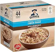 Quaker Instant Oatmeal Lower, Maple & Brown Sugar, 1.19 Oz, Pack of 44