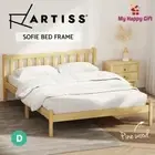 Artiss Bed Frame DOUBLE Size Wooden Mattress Base Timber Platform Oak SOFIE