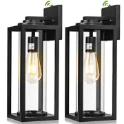 Dusk to Dawn Outdoor Wall Light Fixtures - 2 Packs Exterior Waterproof Outdoo...