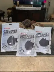 3-2 Pack Honeywell Mask ,Dual Layer 12 Replaceable Filters, Adult L/M LM-500-WF