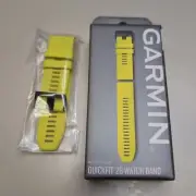 Garmin QuickFit 26 mm Watch Band Amp Yellow Silicone 010-12864-04 - FREE SHIP!