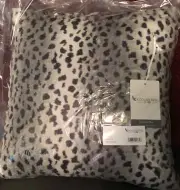 UGG Koolaburra Micah Faux Fur Throw Pillow Reversible Wild Dove 20x20 SEALED