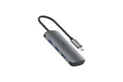 Cygnett CY3316HUBC3 Unite SlimMate USB-C Hub Black, 100W USB-C PD Pass-through Port, 3x USB-